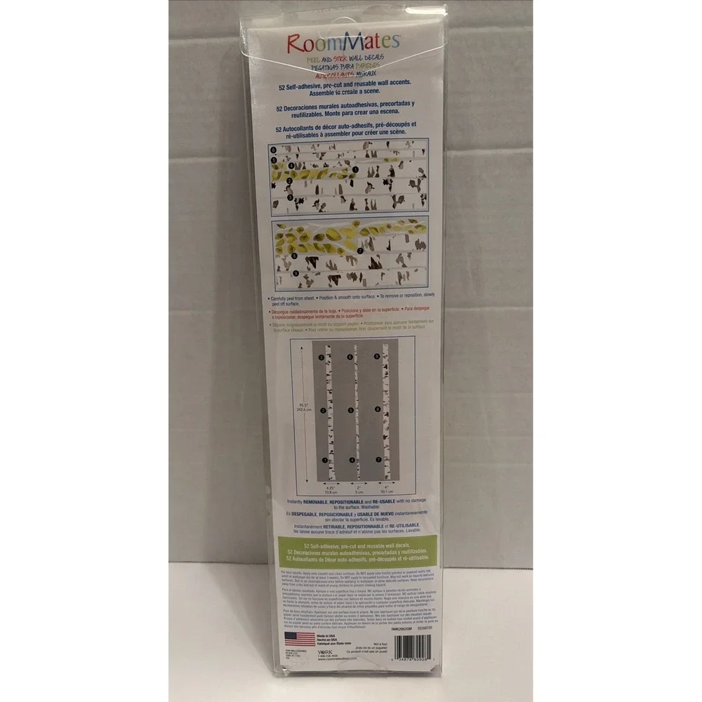 RoomMates RMK2662GM Birch Trees XL Giant Wall Decals 52pc Sealed Discontinued
